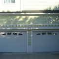 Custom over the door pergola accent 24ft wide