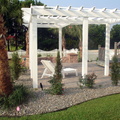 12ft wide pergola with 6x6 vinyl sleeved wood posts
