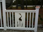 Custom Bird Cutout in Fence