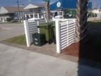 Louvered trash enclosure