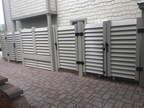 Bland Almond Louvers and custom gates